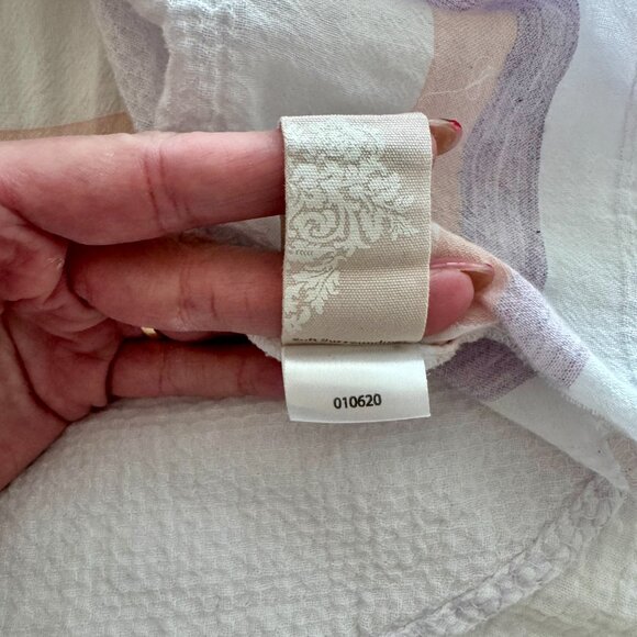 Soft Surroundings Light-As-Air Top Medium Pastel Stripe Button Back Blouse - Picture 6 of 14